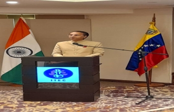 Ambassador Abhishek Singh delivered the keynote address at the ITEC day celebrations in Caracas
